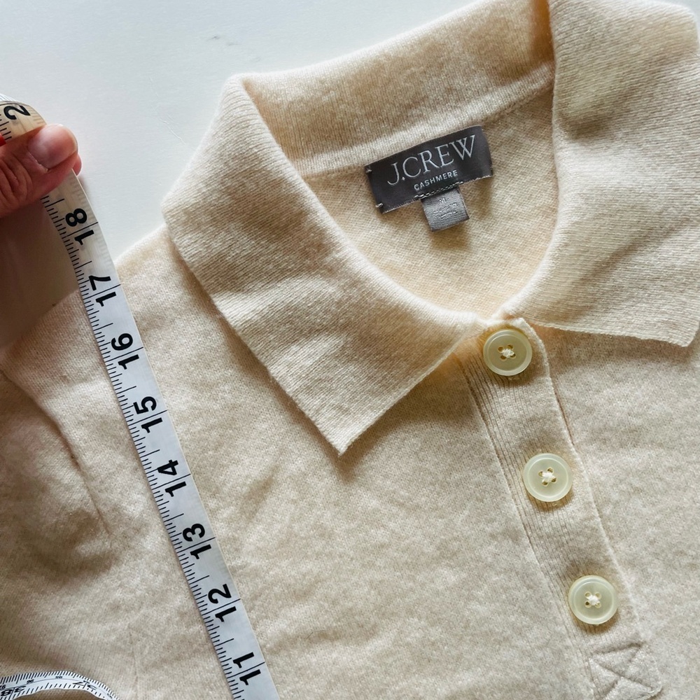J. Crew Limited Edition USA Swimming X J.Crew Cashmere Cropped Sweater Polo - Picture 11 of 14